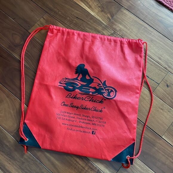 Canvas "One Sexy Biker Chick" Backpack from Sturgis - Picture 1 of 5